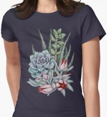 Midnight Succulents Women's Fitted T-Shirt