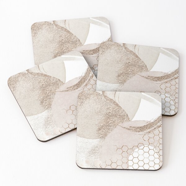 Item preview, Beige & Gold Abstract with Gold Elements designed and sold by Michelle Moss.