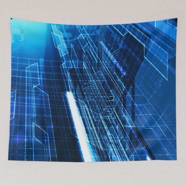 Item preview, Deep Inside Electrical Network Digital Art - Azure designed and sold by NexusArts.
