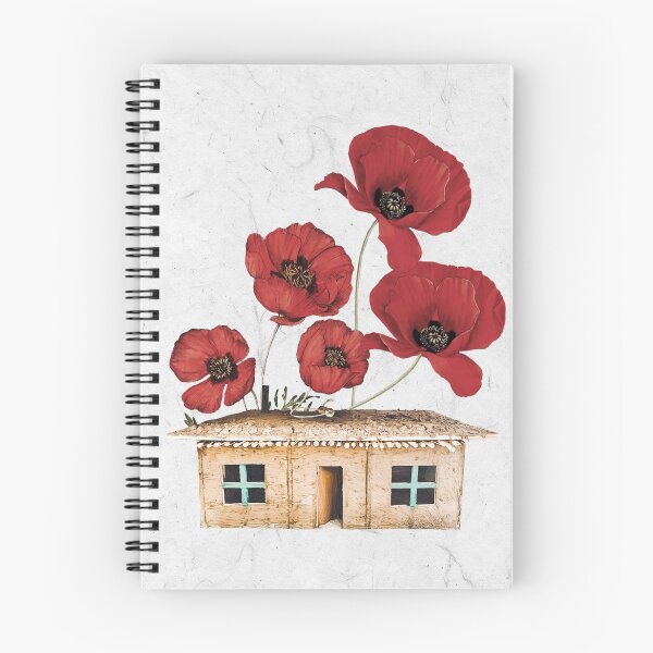 Item preview, Kurdish house with poppy designed and sold by KurdishDoodle.