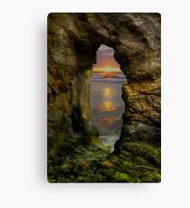 Perranporth Keyhole Sunset, Cornwall, UK ~ Atlantic Coast Canvas Print
