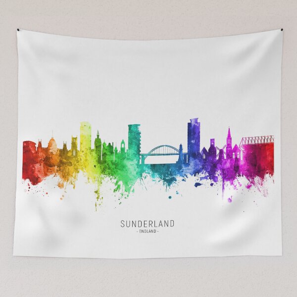 Item preview, Sunderland England Skyline designed and sold by ArtPrints.