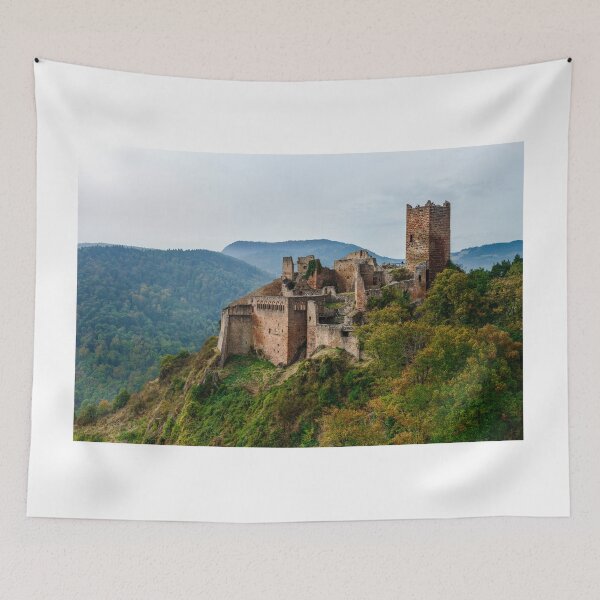Item preview, Majestic medieval castle  Saint-Ulrich on the top of the hill, Alsace, France designed and sold by Alexander Sorokopud.