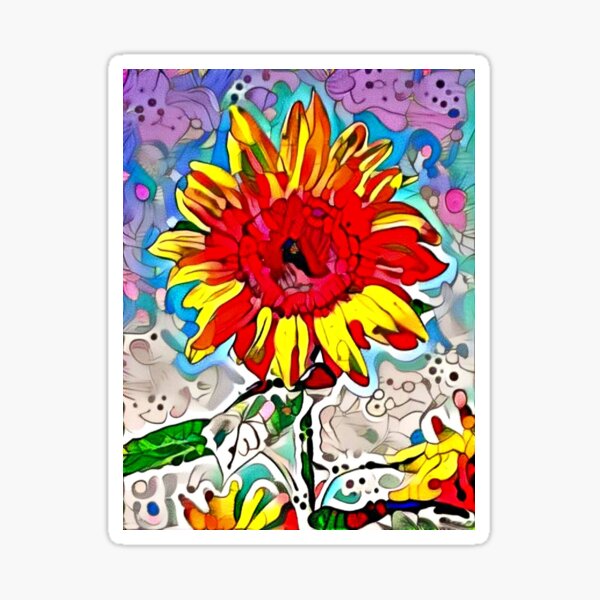 Sunflower abstract 5 Sticker