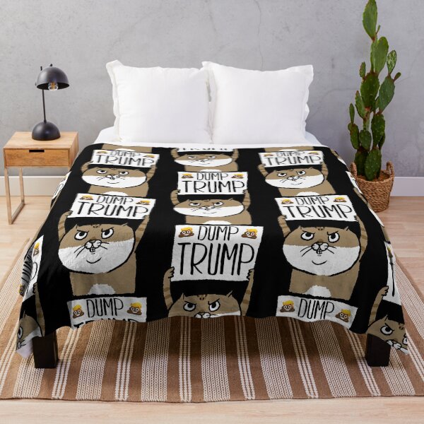 Item preview, Funny Dump Trump Poop Emoticon Protest Cat designed and sold by amberlynmw.