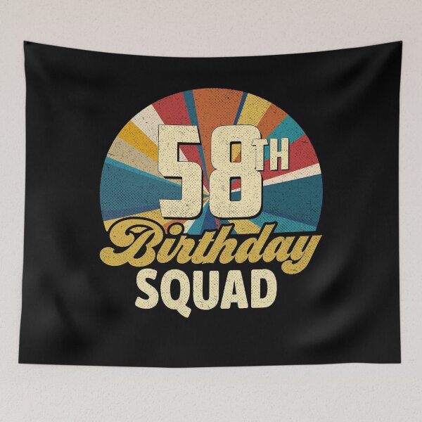 Item preview, Retro Vintage Style 1961 58th Birthday Squad 58 Years Old designed and sold by DavidWGreg.