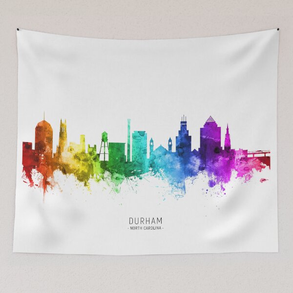 Item preview, Durham North Carolina Skyline designed and sold by ArtPrints.