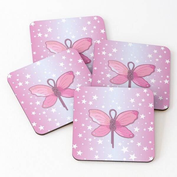Item preview, Pink fairy wings with rope knots - climbing gifts designed and sold by MadandMean.