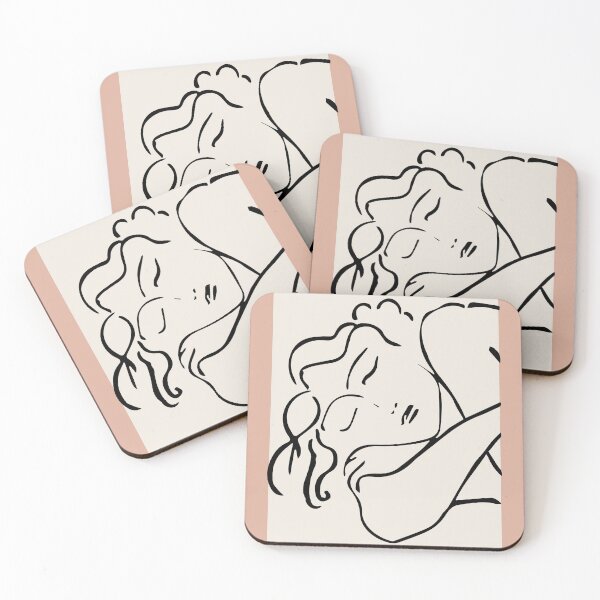 Item preview, Henri Matisse Essence of Line, Papier Decoupes Art pink outside, Matisse Cutout's Wall Art designed and sold by re-make-.