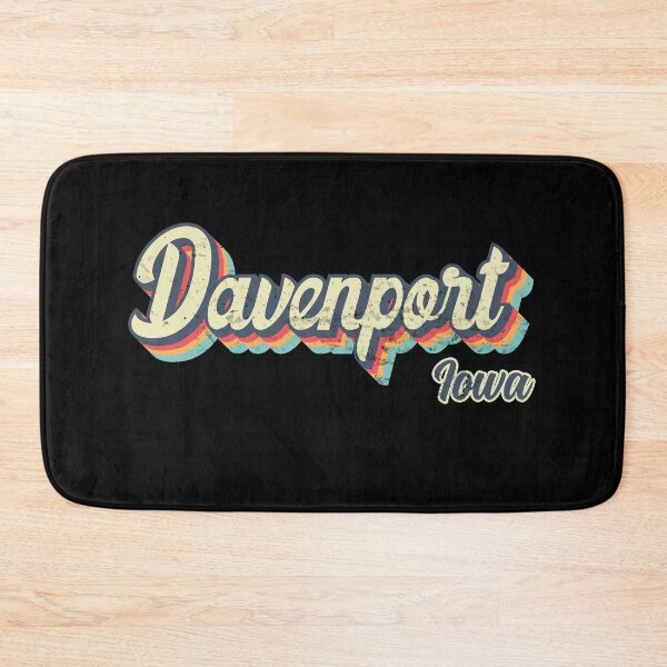 Item preview, Davenport city Iowa Retro Vintage 70s rainbow designed and sold by Teelogic.