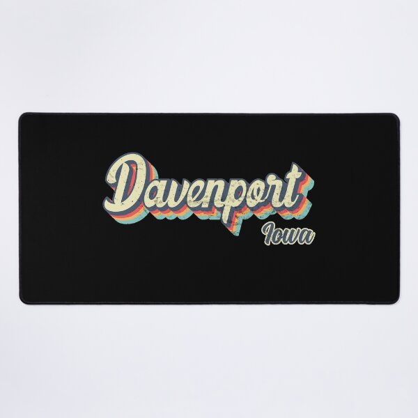 Item preview, Davenport city Iowa Retro Vintage 70s rainbow designed and sold by Teelogic.
