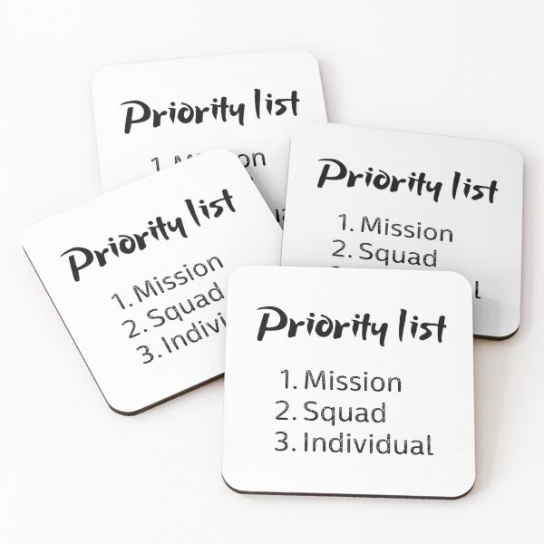 Item preview, Priority list: mission, squad, individual designed and sold by Alsen21.