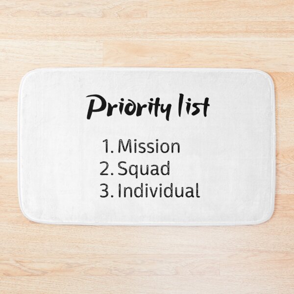 Item preview, Priority list: mission, squad, individual designed and sold by Alsen21.