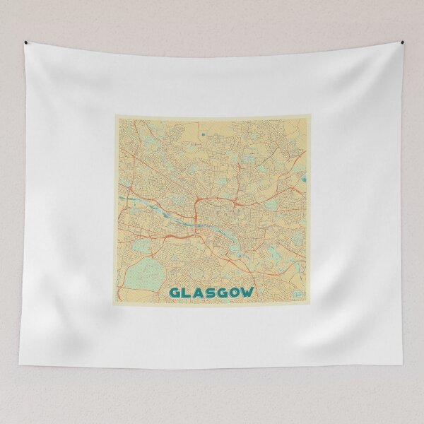 Item preview, Glasgow Map Retro designed and sold by HubertRoguski.