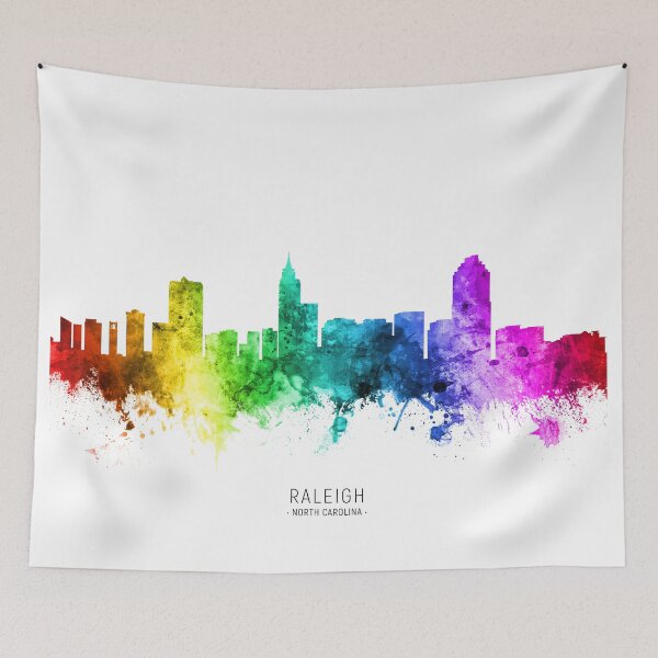 Item preview, Raleigh North Carolina Skyline designed and sold by ArtPrints.