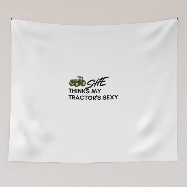 Item preview, She thinks my tractor's sexy design | Funny farmer quotes design | Cool farmer design designed and sold by ExpertSayeed.