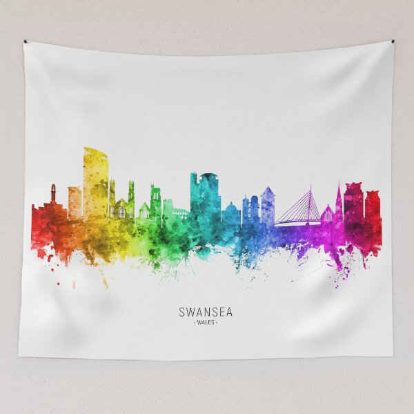 Item preview, Swansea Wales Skyline designed and sold by ArtPrints.