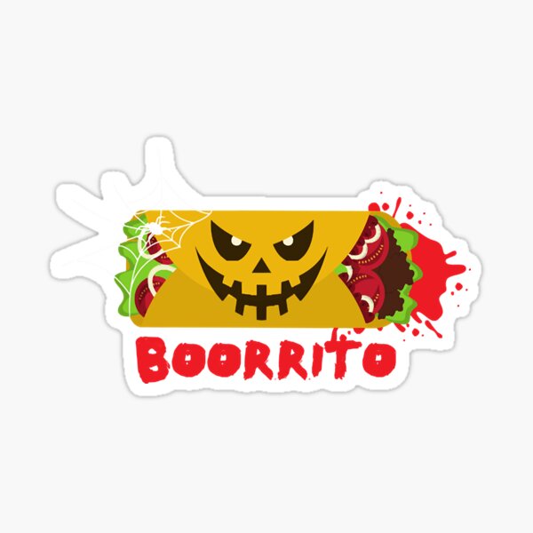 "Boorito " Sticker for Sale by amberlynmw | Redbubble