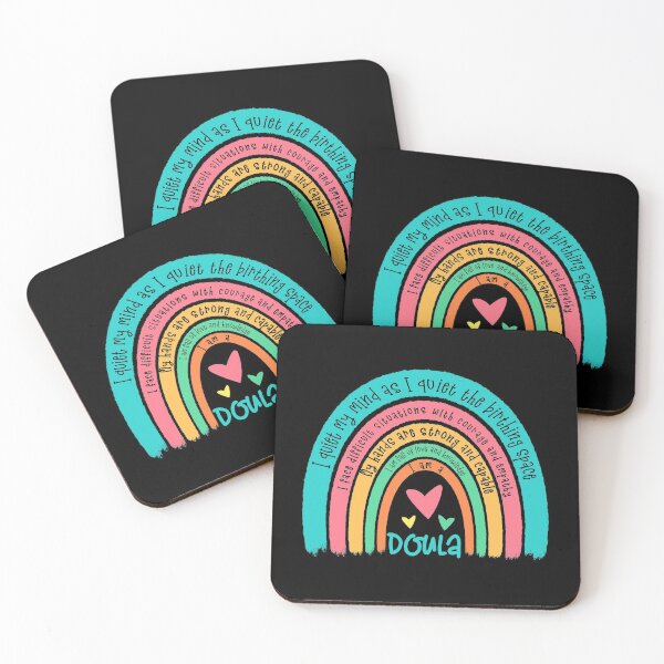 Item preview, Doula Rainbow retro quote designed and sold by Dolphin Graphic.