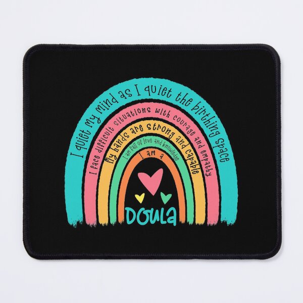 Item preview, Doula Rainbow retro quote designed and sold by Dolphin Graphic.