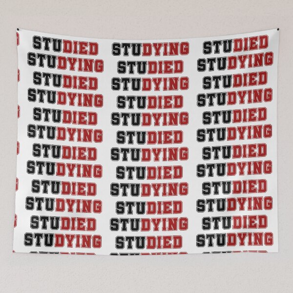 Item preview, Studying Studied - black and red - back to school designed and sold by hasbeenz.
