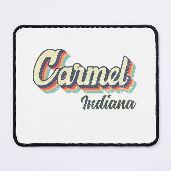 Item preview, Carmel City Indiana Retro Vintage 70s rainbow designed and sold by Teelogic.
