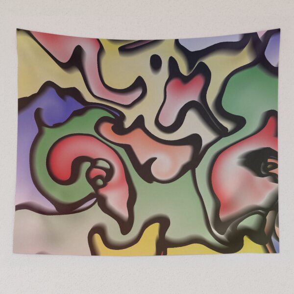 Item preview, Cutting some shapes colourful abstract designed and sold by rich-jam.