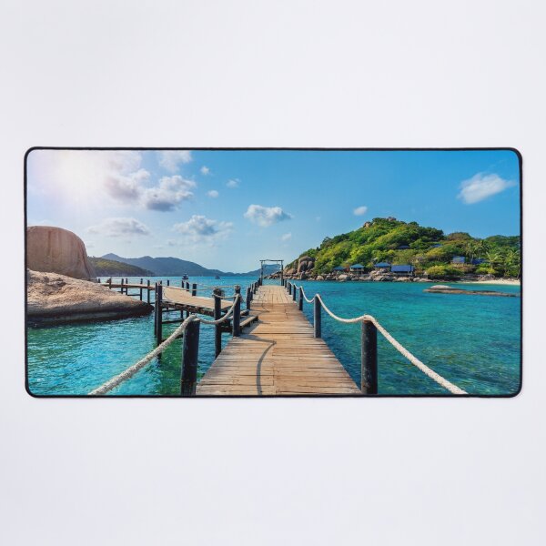 Item preview, Wooden bridge at koh nangyuan island in surat thani, thailand designed and sold by MiSou Shop.