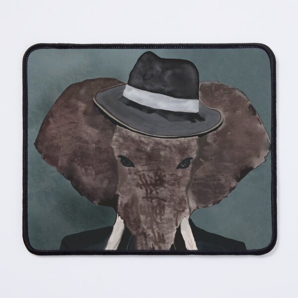 Item preview, The Undertaker, Elephant Anthropomorphic Artwork designed and sold by Elliott G.W..