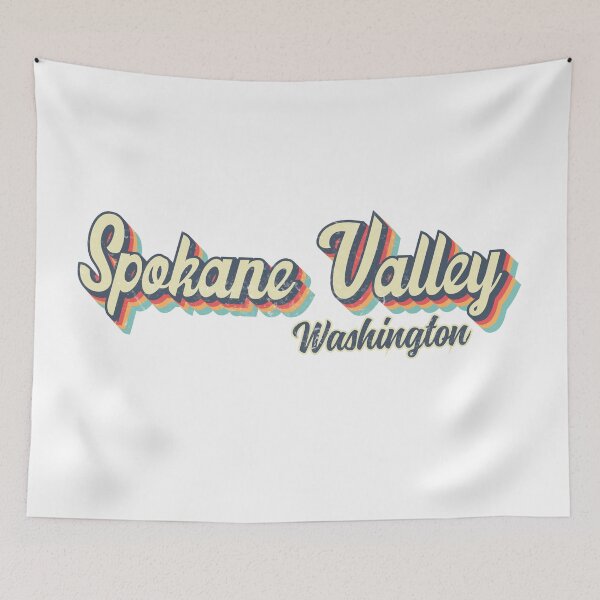 Item preview, Spokane Valley City Washington Retro Vintage 70s rainbow designed and sold by Teelogic.