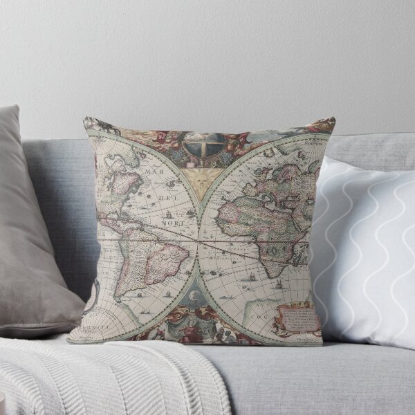 Item preview, Vintage Map of The World (1630) designed and sold by BravuraMedia.