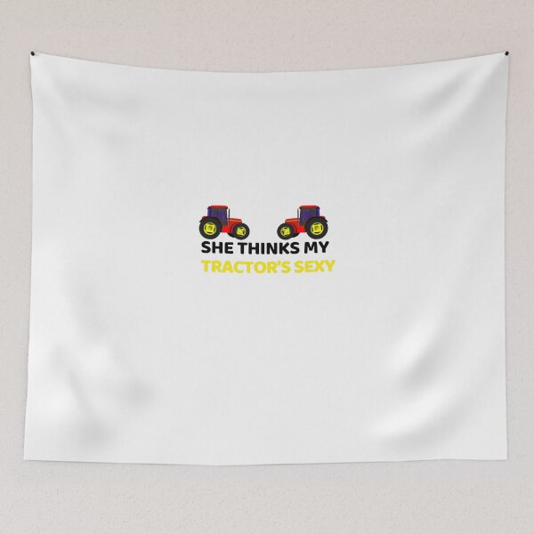 Item preview, She thinks my tractor's sexy design | Funny farmer quotes design | Cool farmer design designed and sold by ExpertSayeed.