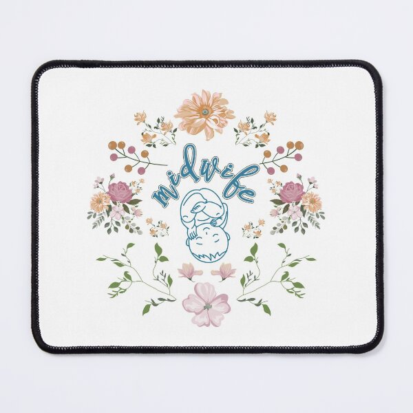 Item preview, Retro Midwife Floral babies Thank you Labor and Delivery designed and sold by Dolphin Graphic.