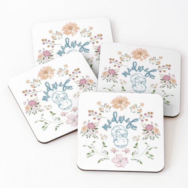 Item preview, Retro Midwife Floral babies Thank you Labor and Delivery designed and sold by Dolphin Graphic.