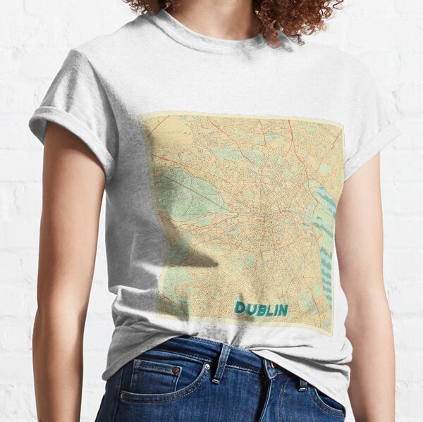Dublin Map Retro Classic T-Shirt