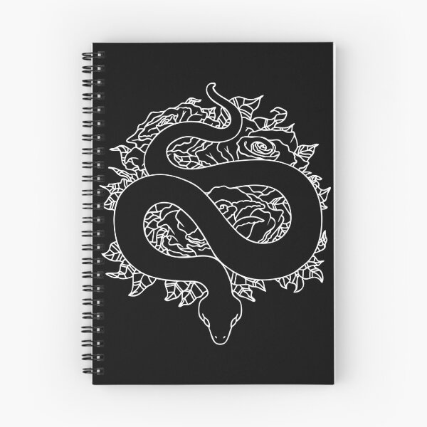 Item preview, Black and White Gothic Snake with Roses Design designed and sold by DonneeCreations.
