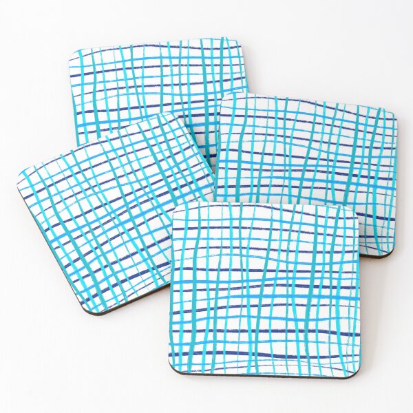 Item preview, Aqua and blue tiles designed and sold by ByTaraLouise.
