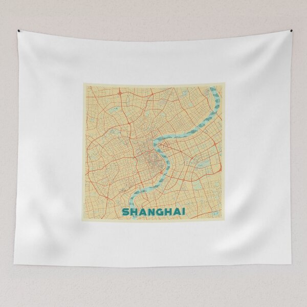 Item preview, Shanghai Map Retro designed and sold by HubertRoguski.