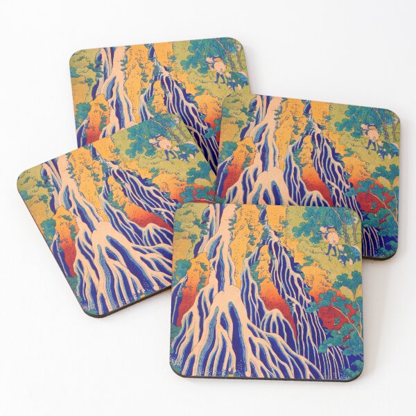 Item preview, "Pilgrims at Kirifuri Waterfall on Mount Kurokami" by Katsushika Hokusai (1831-32) TECHNICOLOR REMASTERED designed and sold by FineArtMaster.