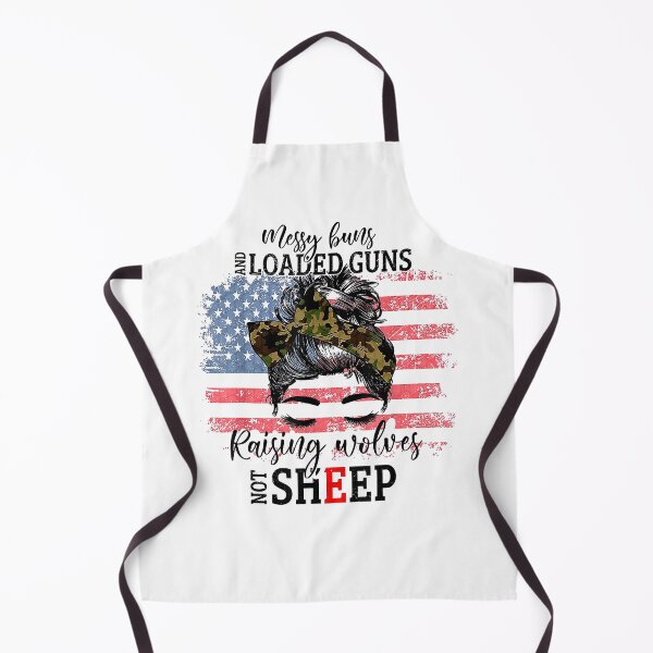 Item preview, Messy Buns And Loaded G-uns Raising Wolves Not Sheep designed and sold by KenDavid.