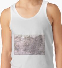 Camiseta de tirantes Mapa vintage de Ohio (1884)