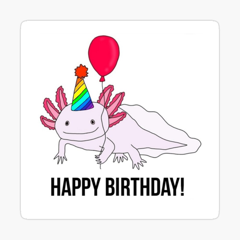 Happy Birthday Party Axolotl