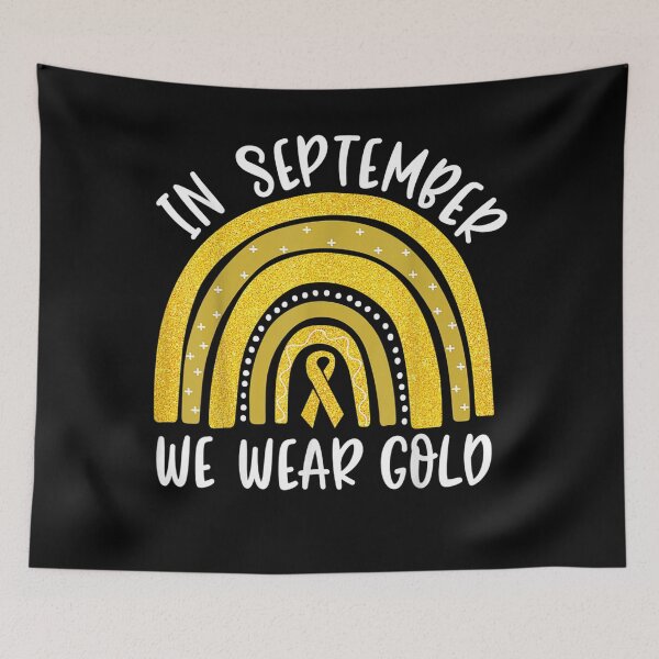 Item preview, In September We Wear Gold Rainbow Childhood Cancer Awareness  designed and sold by FidelmaShop.