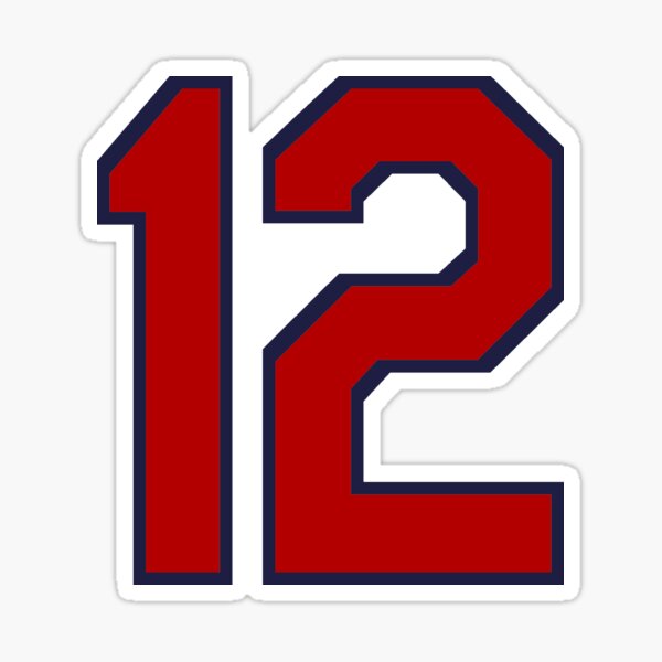 Roberto Alomar #12 Jersey Number Sticker for Sale by StickBall