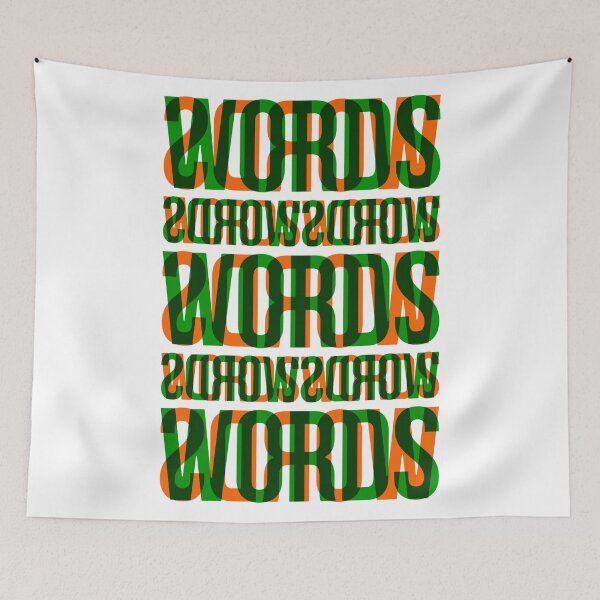 Item preview, Words Typography Stack (Green Orange) designed and sold by John Uttley.