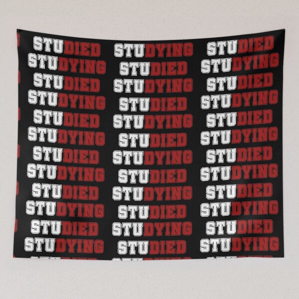 Item preview, Studying Studied - red and white - back to school designed and sold by hasbeenz.