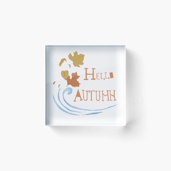 Item preview, Hello Autumn illustration and lettering  designed and sold by MonkeyMental.