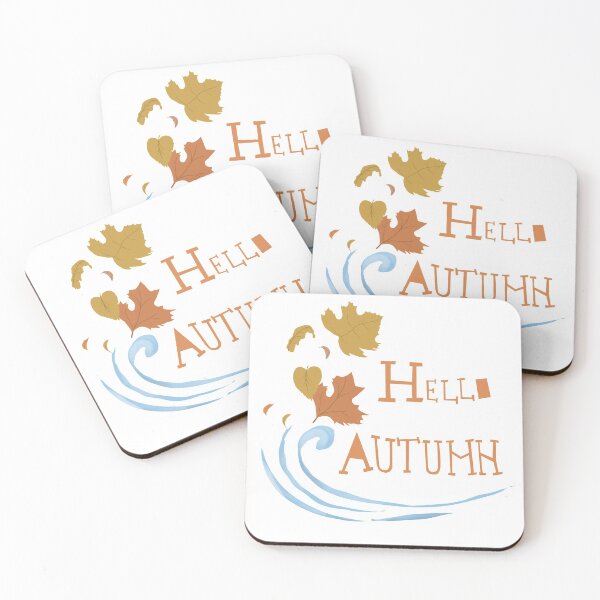 Item preview, Hello Autumn illustration and lettering  designed and sold by MonkeyMental.