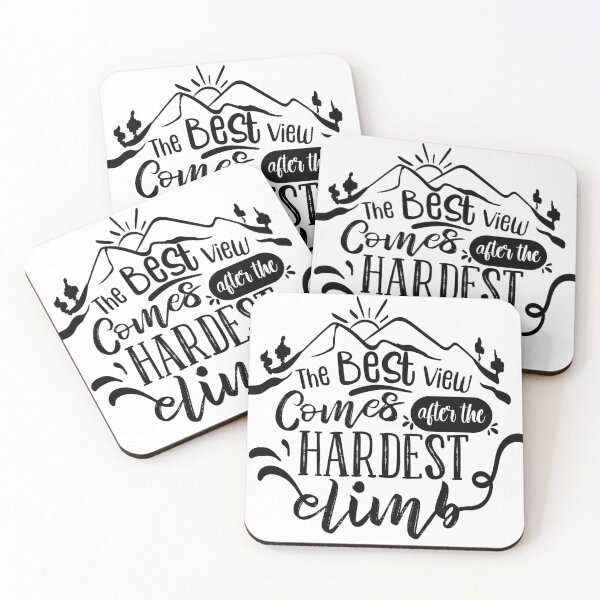 Item preview, The Best View Comes After The Hardest Climb Light Edition - Motivational Quote designed and sold by Karnefa.