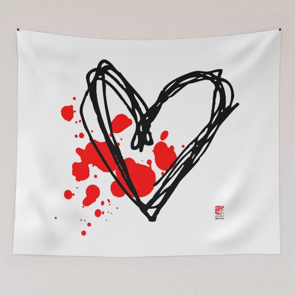 Item preview, Bleeding Heart Scribble Motif designed and sold by GraphicAlchemy.